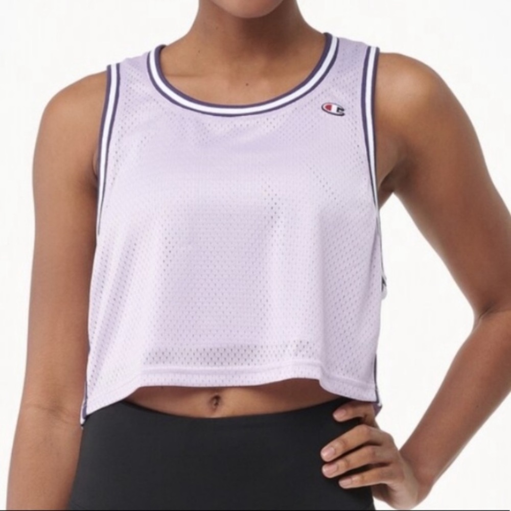 Champion | Pale Violet Mesh Cropped Tank